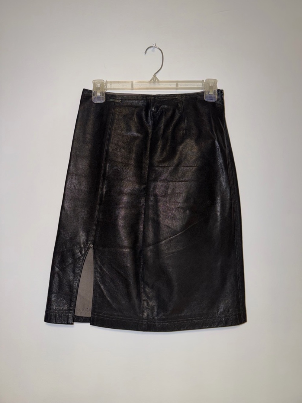 Trussardi  Black Leather Pencil Skirt - Women